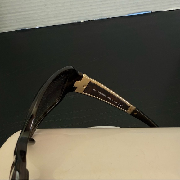 Jimmy Choo Black/Brown Sunglasses with Case - Picture 5 of 6